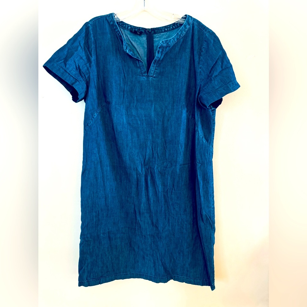 Talbots Denim Short Sleeve Mini Dress 14